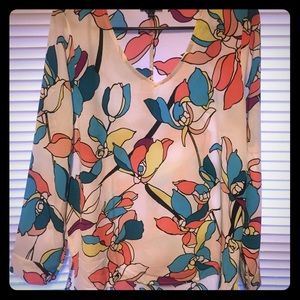 The Limited  Floral Long Sleeve Blouse